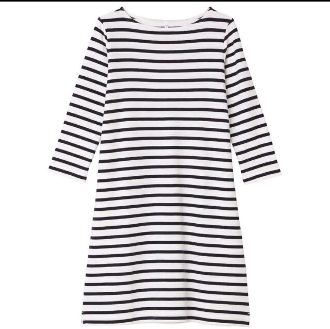 Thumbnail of [Price Reduced] MUJI Border 3/4 Sleeve Dress