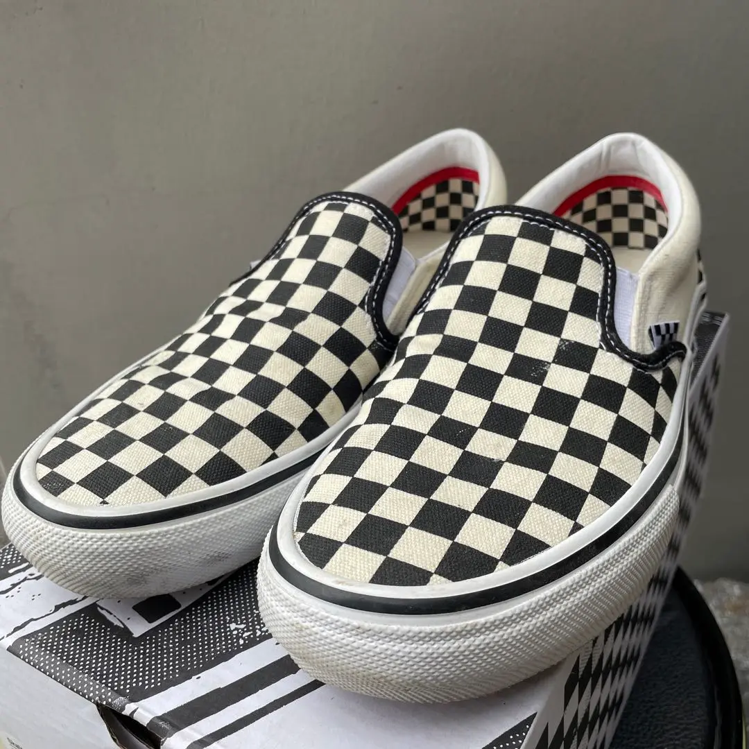 VANS チェッカー柄 スリッポン/US9/THEBONEZ/JESSE - メルカリ