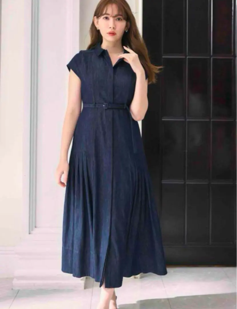 2025年最新】DeniM shirt belted dress herliptoの人気アイテム