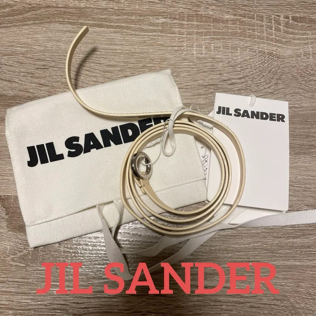 [新品]JIL SANDER ジルサンダー レザーベルト BELT ベージュ 新品]JIL SANDER ジルサンダー レザーベルト BELT ベージュ