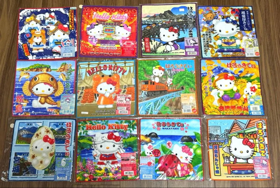 Thumbnail of Hello Kitty Local Limited Edition Petit Towel Set Handkerchief Tokyo Yokohama ①