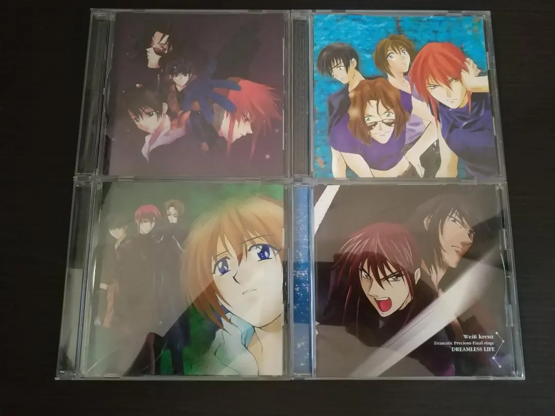 Thumbnail of Weiss Kreuz 4-card set: 3 Drama cards, 1 Precious card