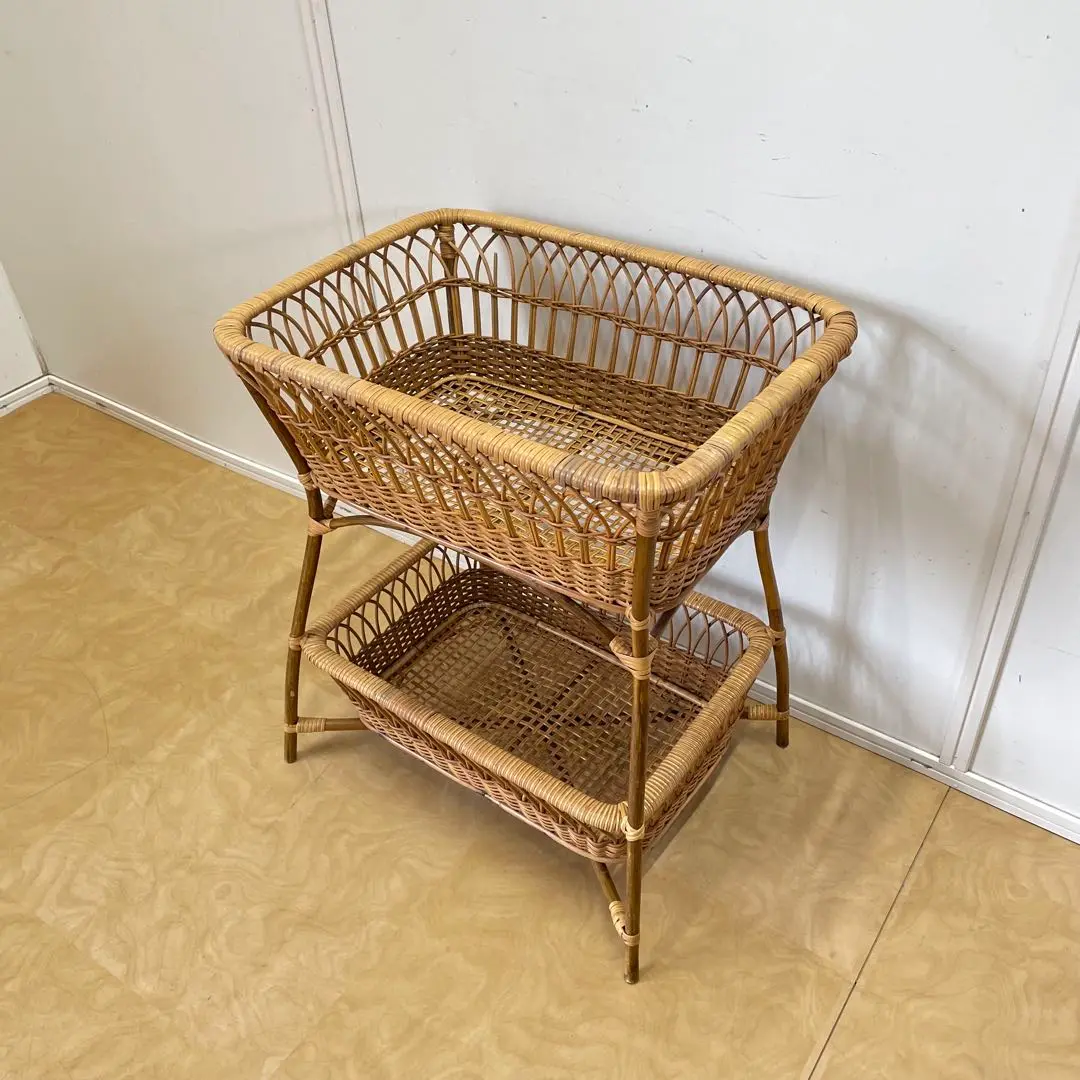 2段ラタンラック　籐製品　ラタンチェスト　アジアン家具　ランドリーラック　レトロ 楽天市場】アジアン家具 ラタン 2段ランドリーラック チェスト