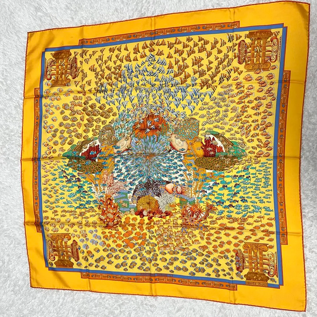 Thumbnail of Mint Condition Hermes Atlantic Encounter Carre 90 RENCONTRES OCEANES