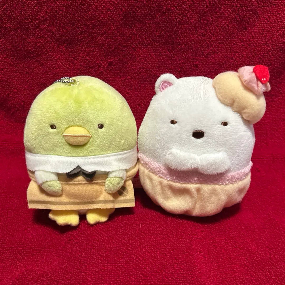 Thumbnail of Sumikko Gurashi plushie, cafe, relaxing, Penguin? Cream puff, Shirokuma (Polar Bear)
