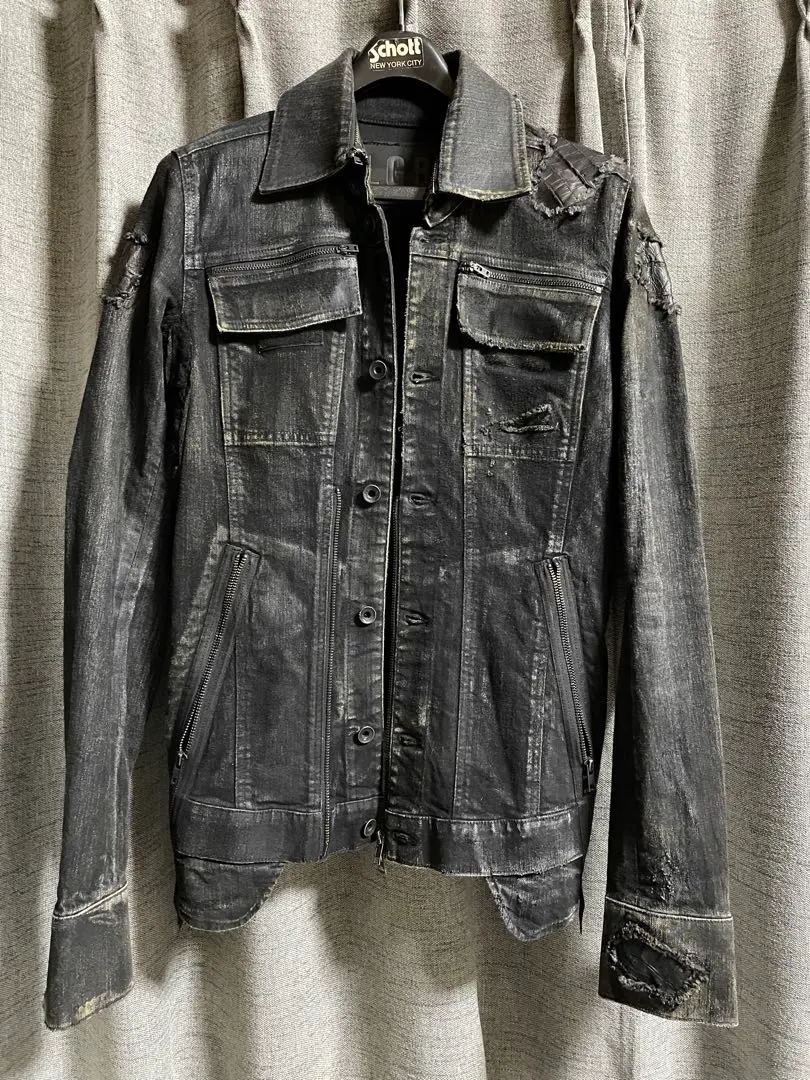 だ☆ LGB ダメージデニム Gジャン ロイヤルフラッシュ だ☆様専用 LGB ダメージデニム Gジャン ロイヤルフラッシュ