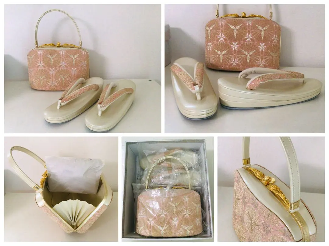 【和装】草履、鞄セット　伊と忠　高級 楽天市場】草履バッグ セット 世美庵 金 ゴールド Lサイズ 日本