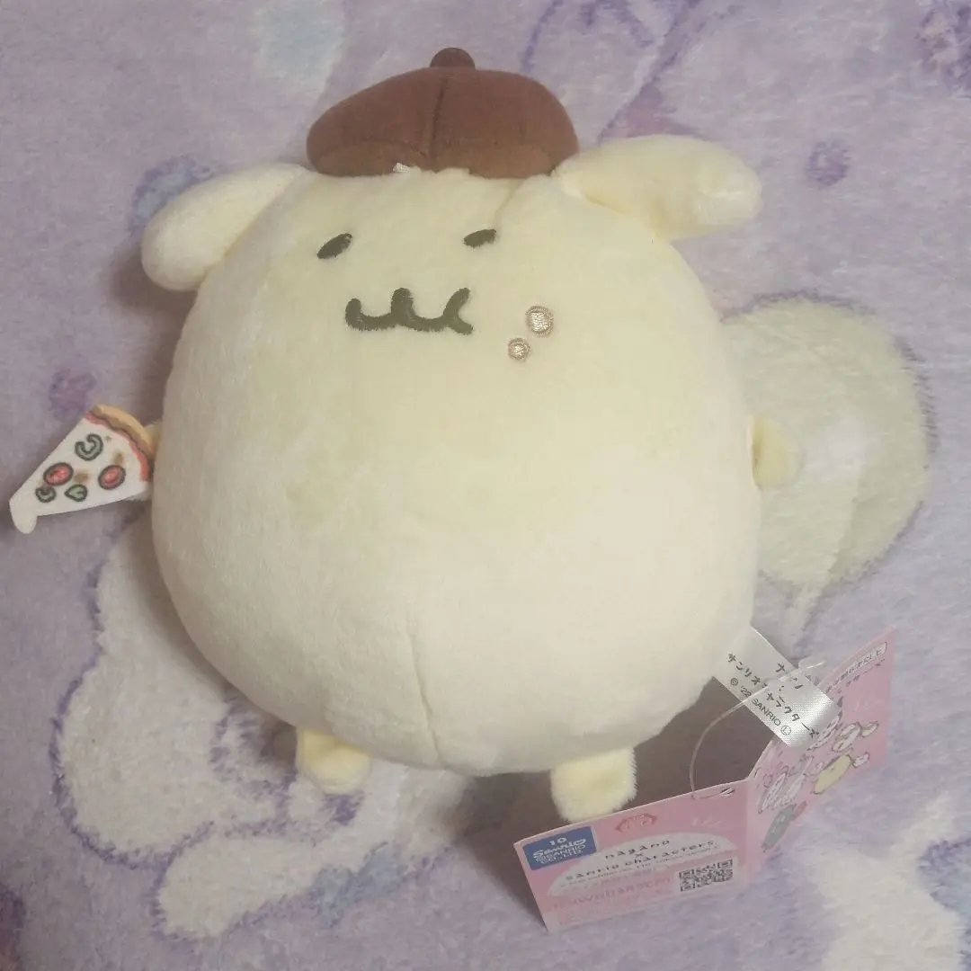 ✳ナガノ×サンリオキャラクターズポムポムプリン　ピザ大好き ぬいぐるみ✳ ポムポムプリン - ナガノ×サンリオキャラクターズ ピザ大好き