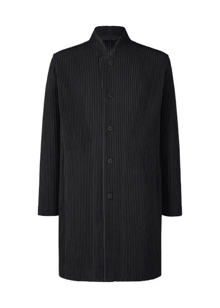 オムプリッセHOMMEPLISSÉISSEYMIYAKE黒ノーカラージャケット 2025年最新】HOMME PLISSE ISSEY MIYAKE メンズ ノーカラー