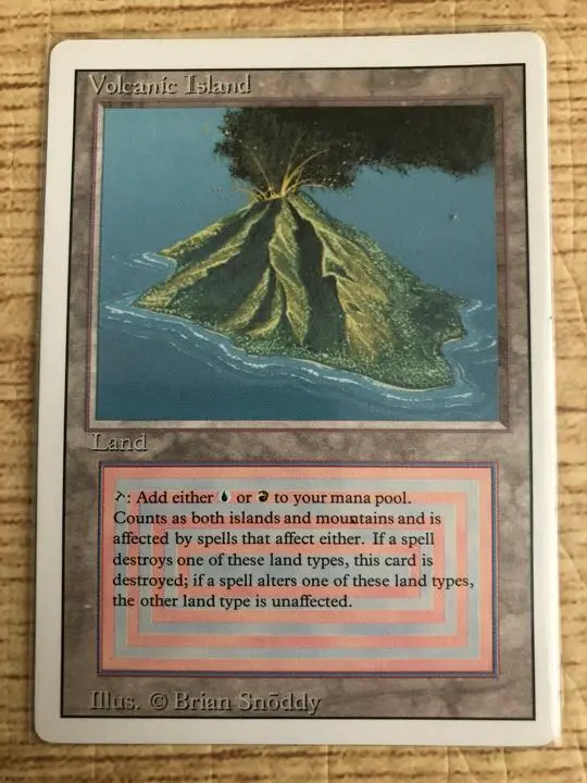 マジック：ザ・ギャザリング - マジック・ザ・ギャザリング Volcanic Iland デュアラン 1994 Volcanic Island Revised MTG Magic Rare Dual Land