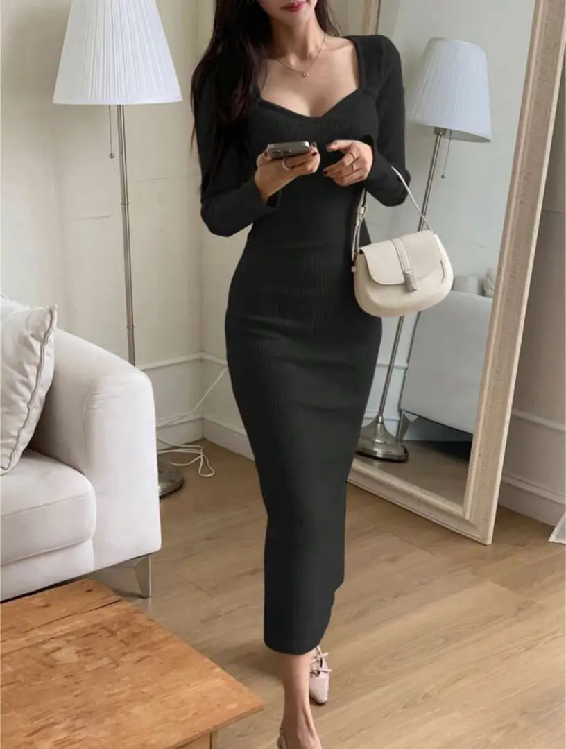 Thumbnail of DAZY Long Sleeve Dress Black