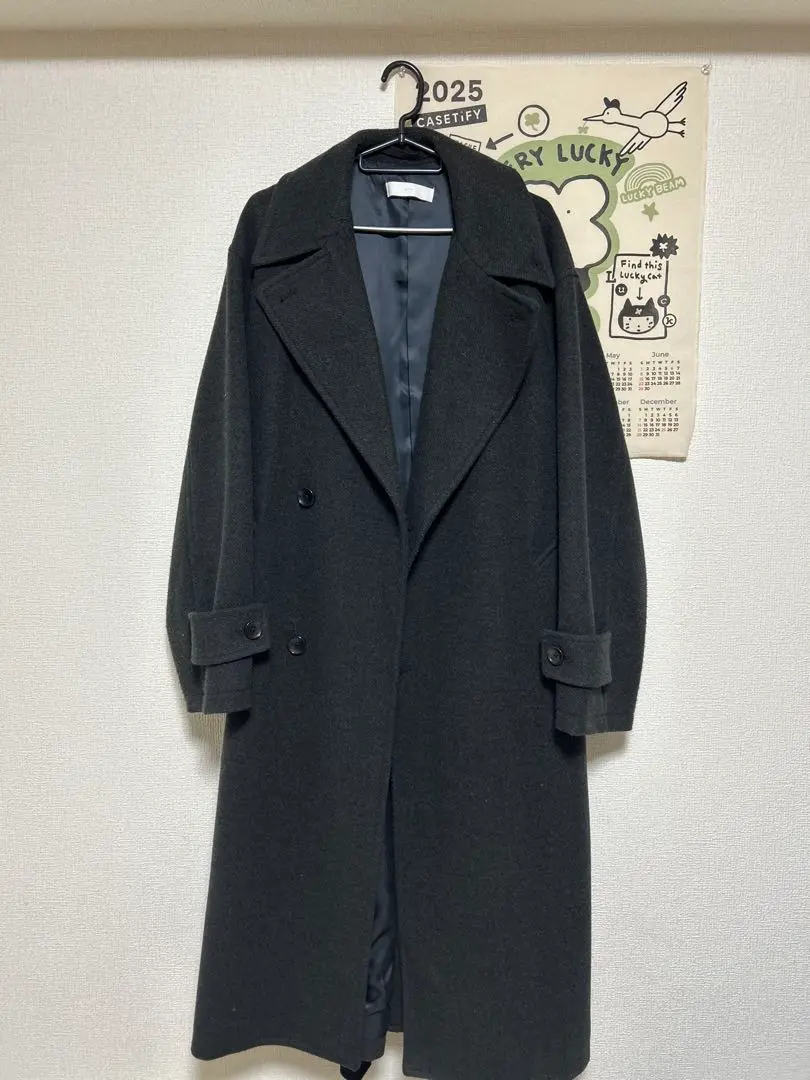 【未使用】SMOOTH MELANGE WRAP COAT(ダークグレー) SMOOTH MELANGE WRAP COAT - メルカリ