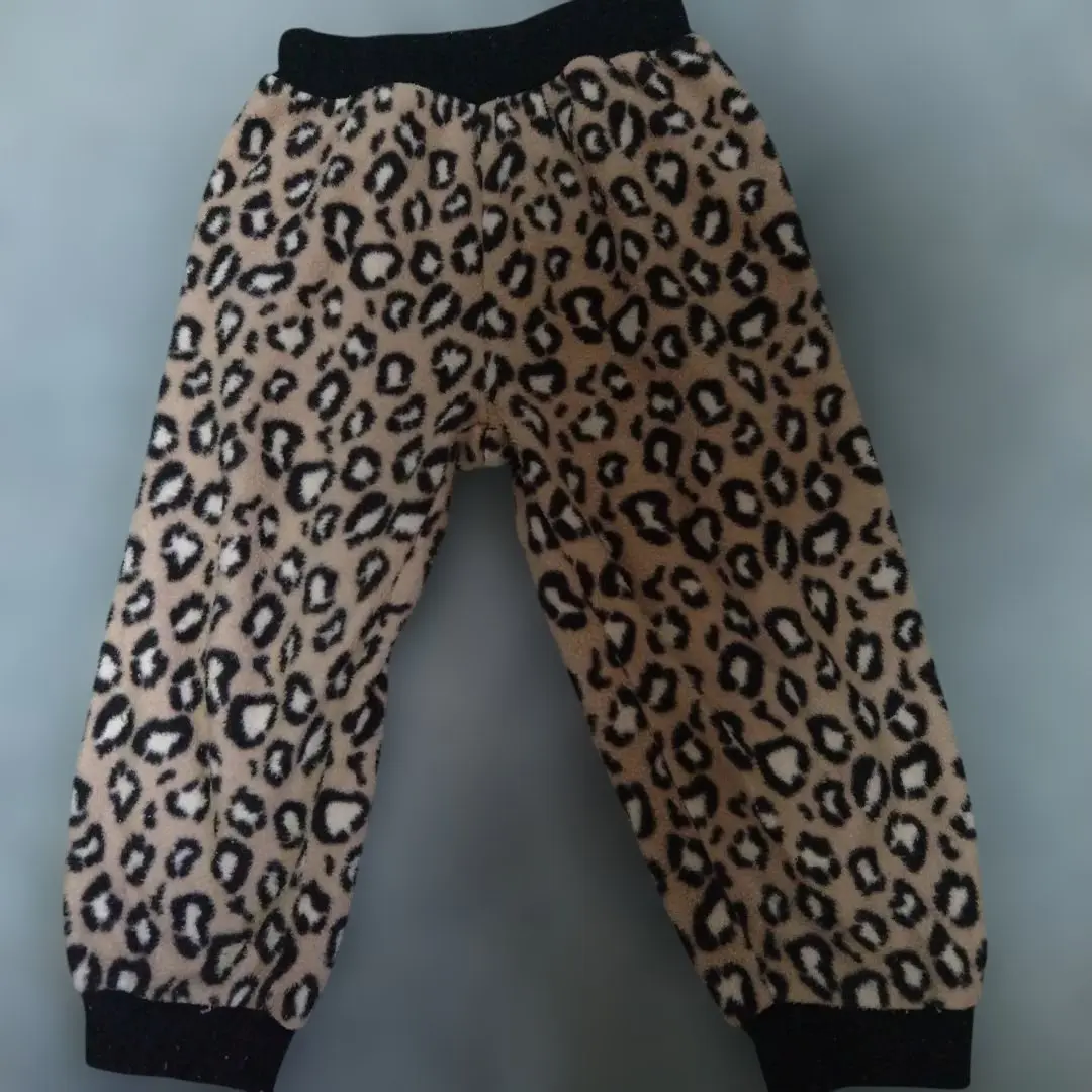 Thumbnail of Kids' bottoms pants fleece leopard print