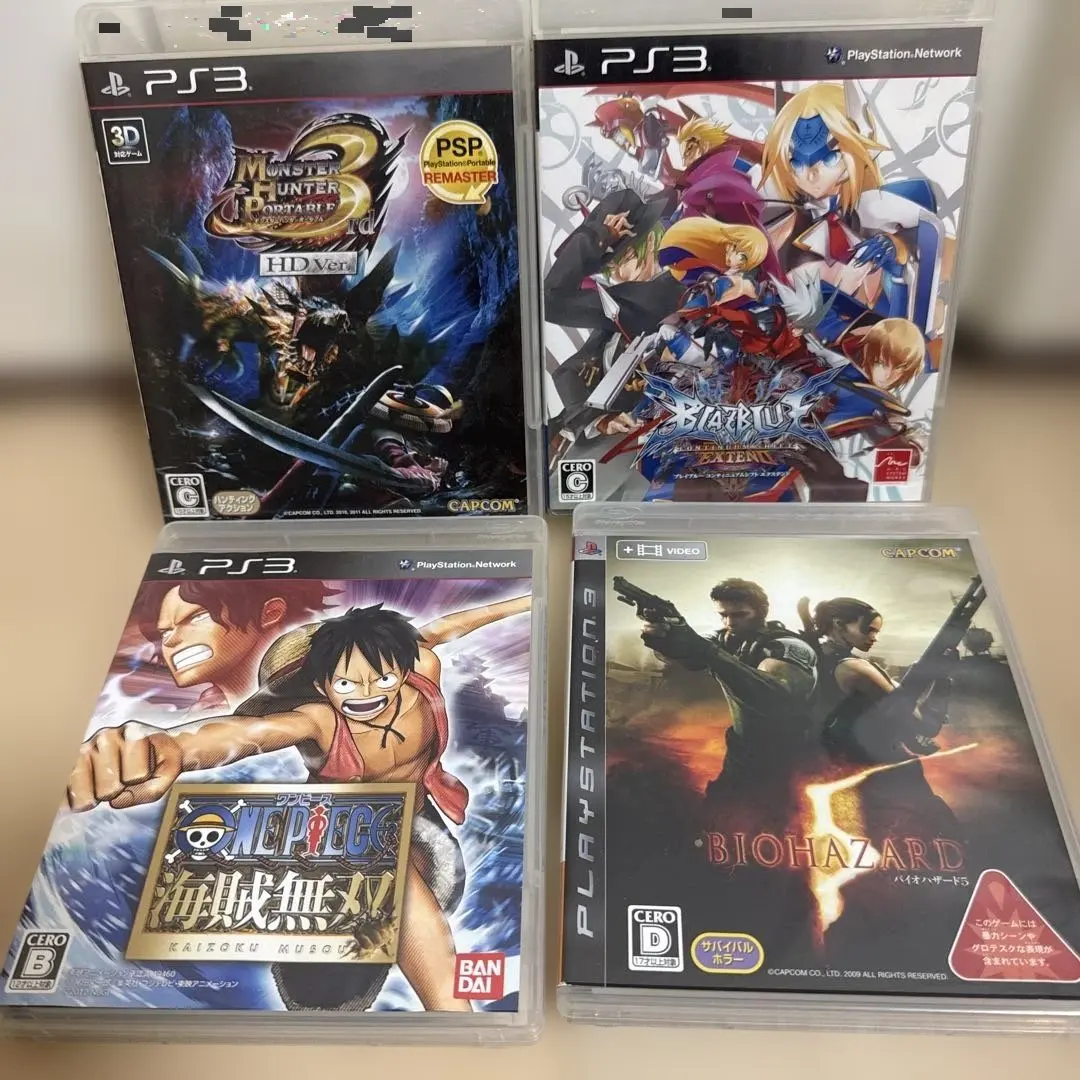 Thumbnail of PS3 Game 4-set: One Piece, Biohazard (Resident Evil), Monster Hunter