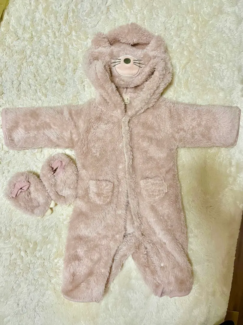 Thumbnail of Hooded Rompers 70 petit main Boa Cat