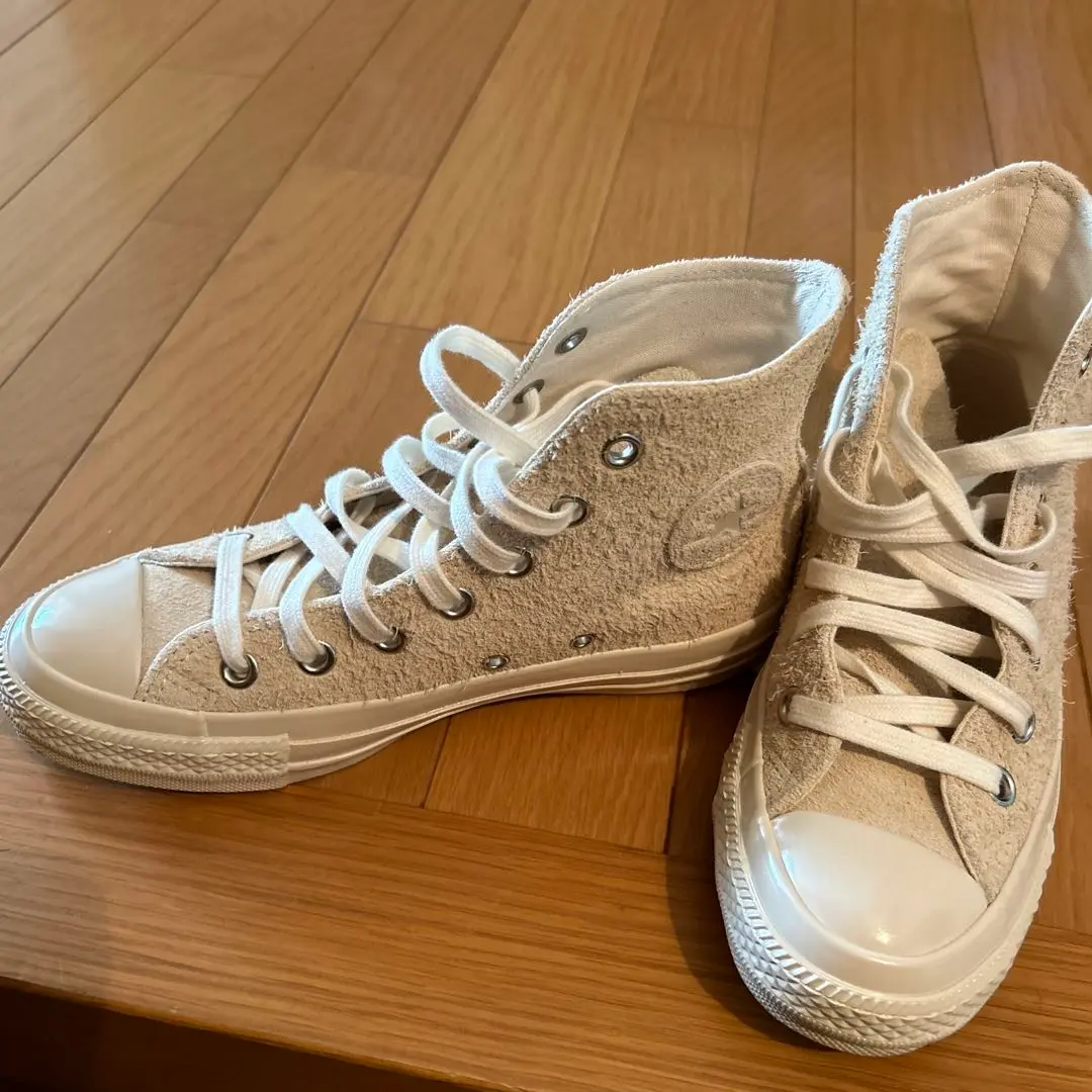 【yumu】Ungrid×CONVERSE コラボ商品　レザースニーカー アングリッド×コンバースの「オールスター」本革スエードで