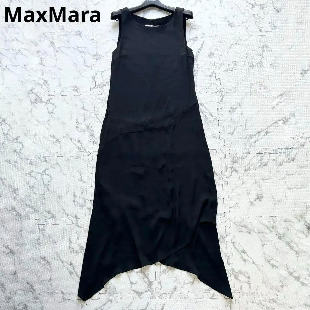 Thumbnail of Beautiful Condition ♡ Max Mara Maxi Silk Dress Sleeveless Asymmetrical