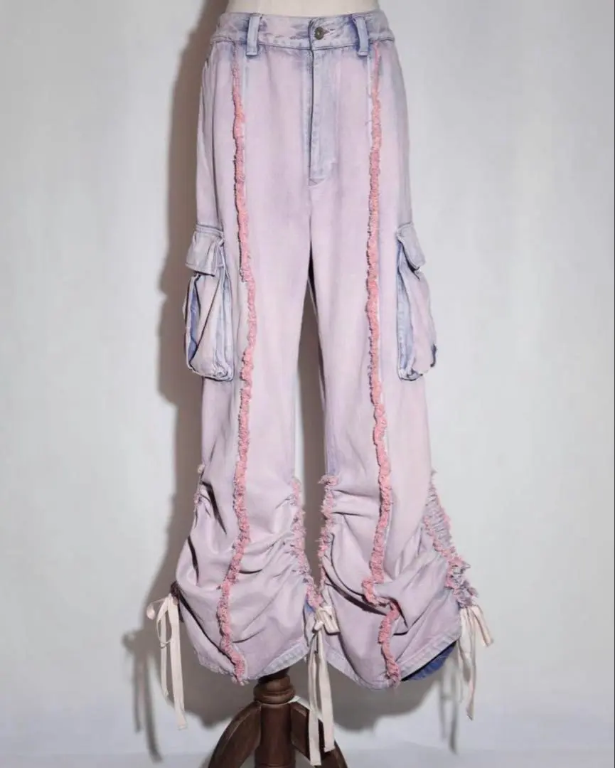 rurumu: 2020ss lace ribbon パンツ ルルムウ rurumu:（ルルムウ）の「rurumu:/ルルムウ/Liberty frill Pants