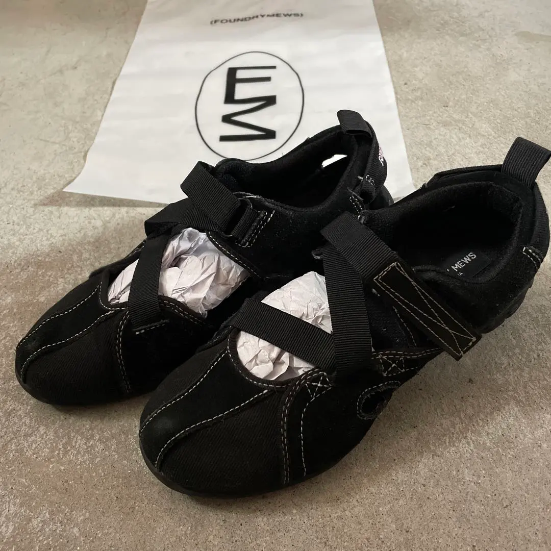 FOUNDRYMEWS Editforlulu ブラックバレエシューズ FOUNDRYMEWS Editforlulu ブラックバレエシューズ Foundry Mews