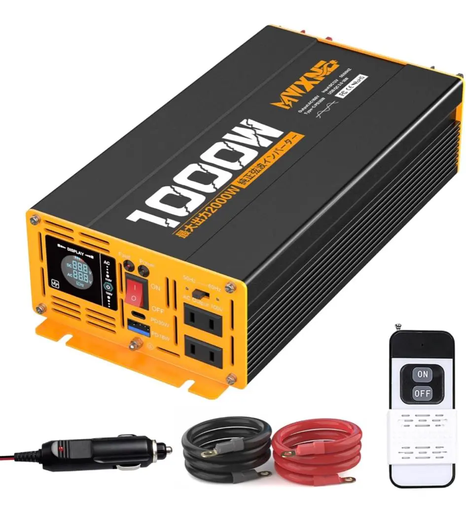 リモコン　接続ケーブル付き　COTEK 1500W 12V 純正弦波インバーター リモコン接続ケーブル付きCOTEK 1500W 12V 純正弦波インバーター
