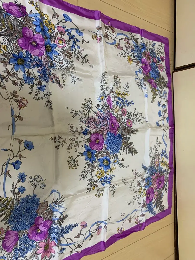 Thumbnail of Golden Camel Silk Floral Scarf