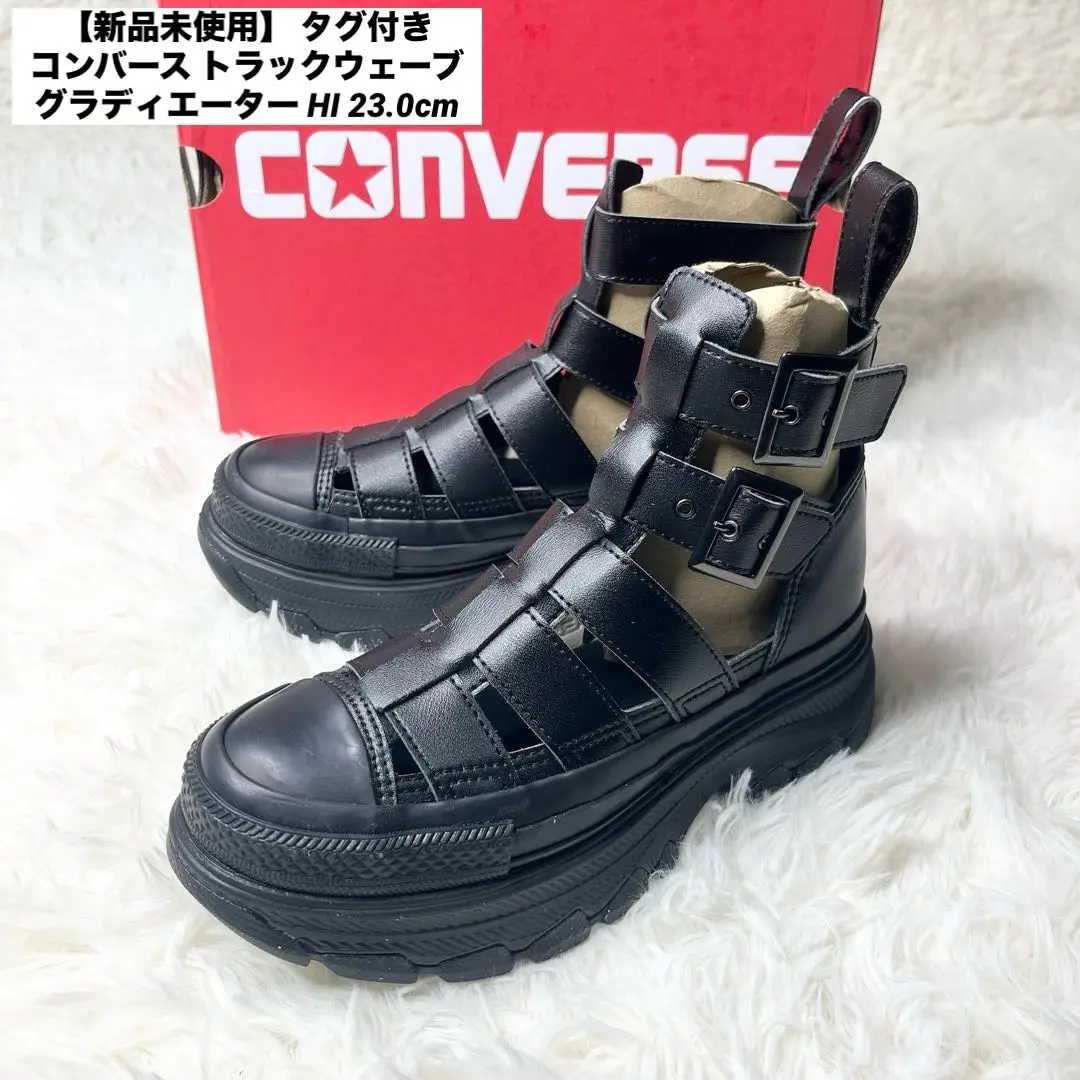 【新品未使用】 コンバース トラックウェーブ グラディエーター HI 23cm CONVERSE ALL STAR (R) TREKWAVE GLADIATOR HI BLACK コンバース