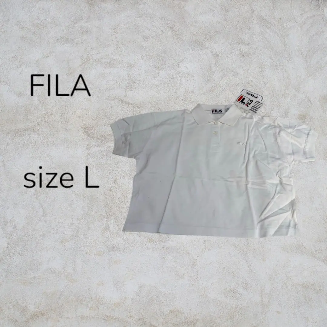 FILA Polo衫 T恤 白色 白色 短袖 新品 簡約 有領 古著 的縮圖
