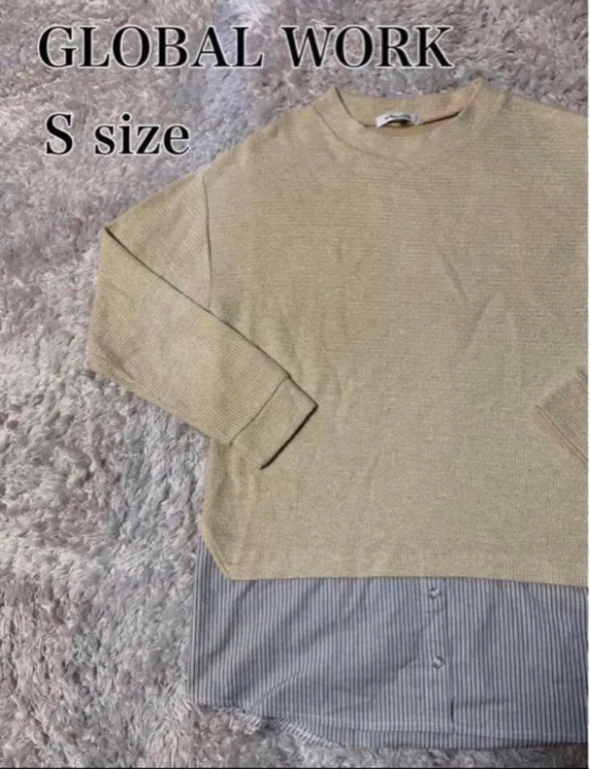 Thumbnail of ★ Global Work Knit Sweater Shirt Long Sleeve S Size Men's