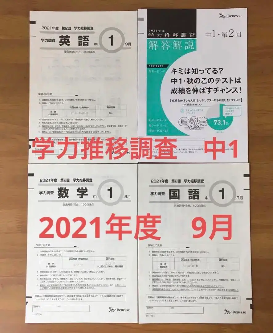 2021年度第1回学力推移調査 中2 4月 2025年最新】学力推移調査 中1 9月の人気アイテム - メルカリ