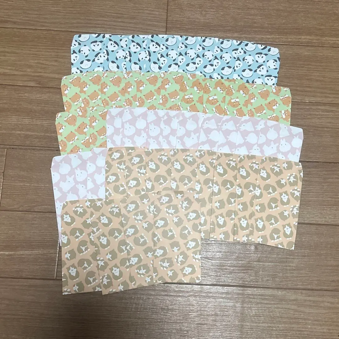 Thumbnail of Set of 44 Pochi Envelopes, Animal Print, Small Bags