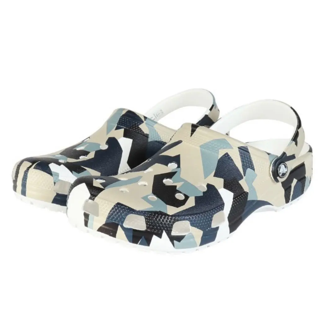全新 27 厘米 Crocs Geo Camo Clog 白色 的縮圖