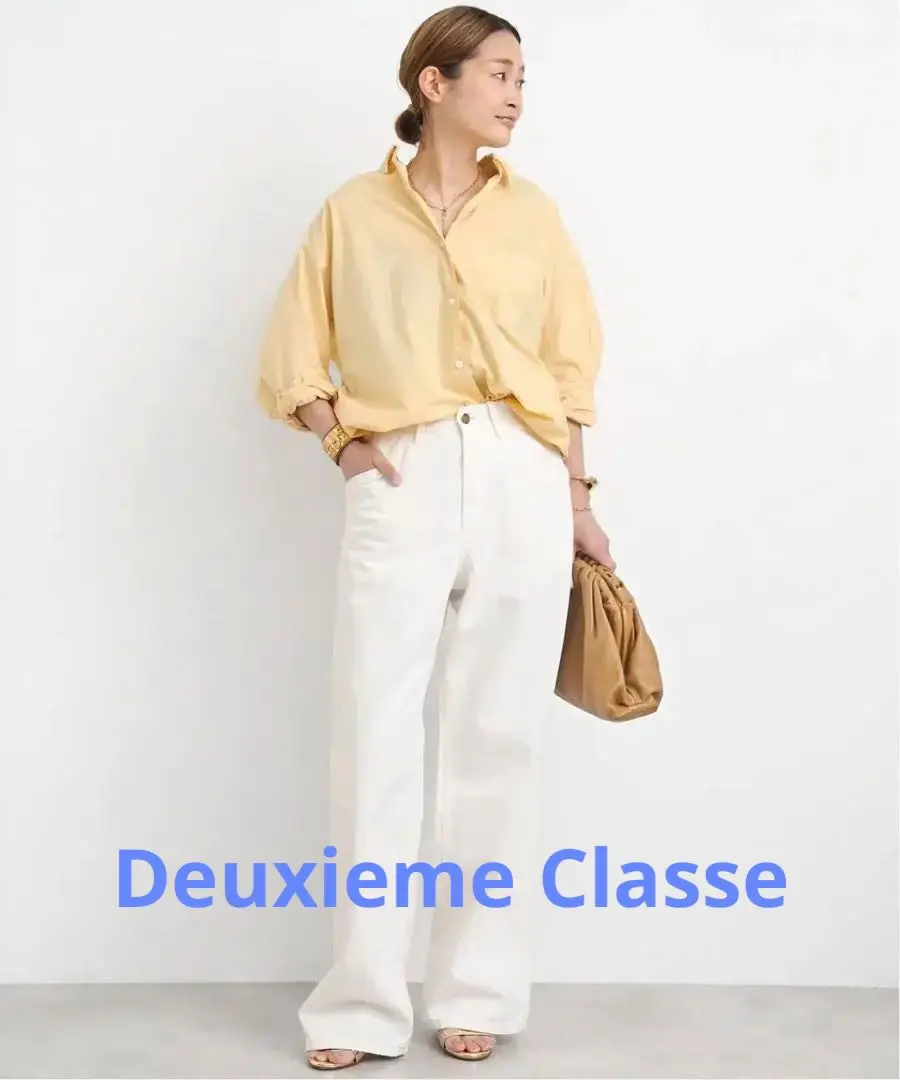 完売今期Deuxieme Classe Lee painterホワイトデニム38 新品 Deuxieme Classe Lee 別注 ペインターデニム ホワイト