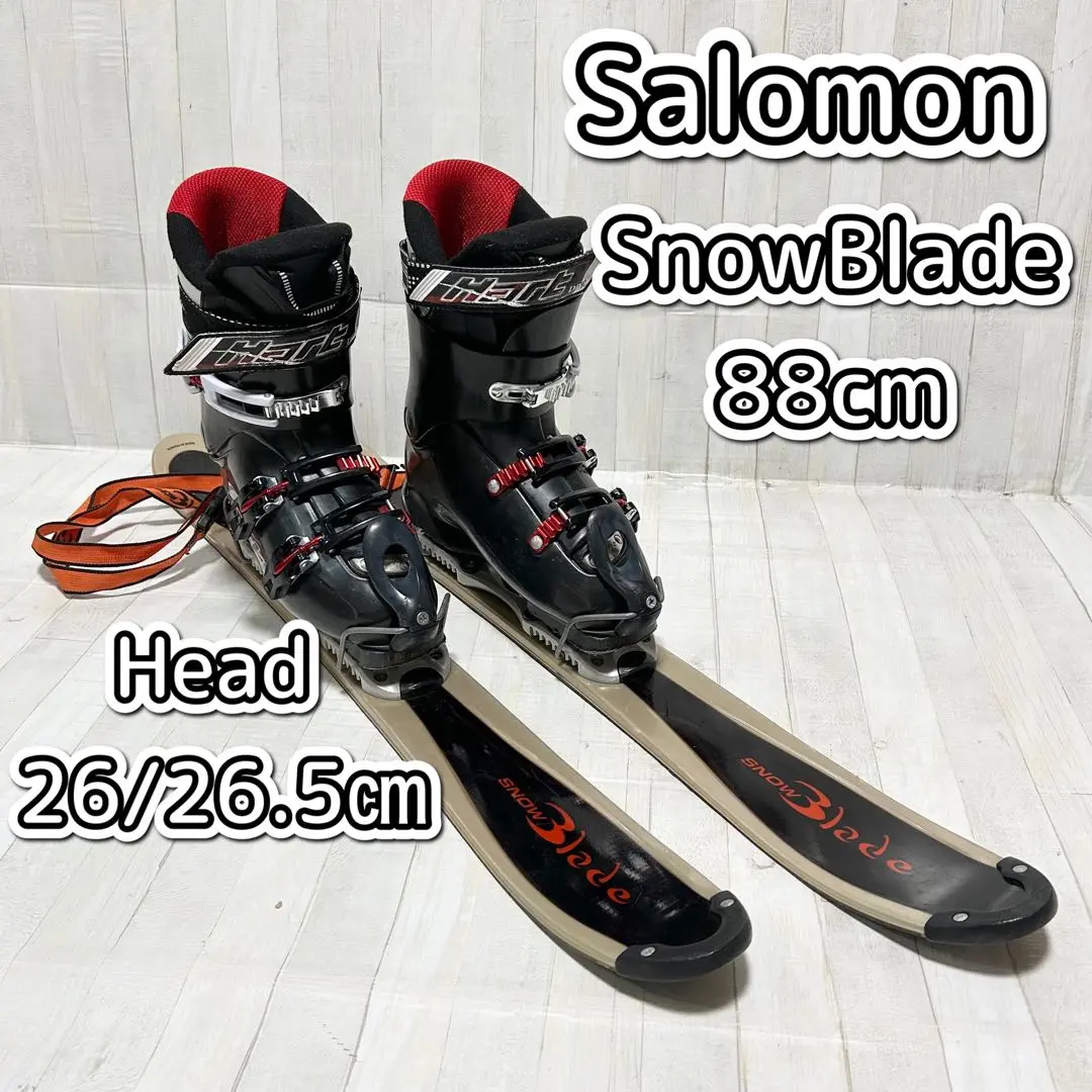 SALOMON サロモン ショートスキー miniverse 90cm メンズ SALOMON ショートスキー ファンスキーセット 26-26.5cm
