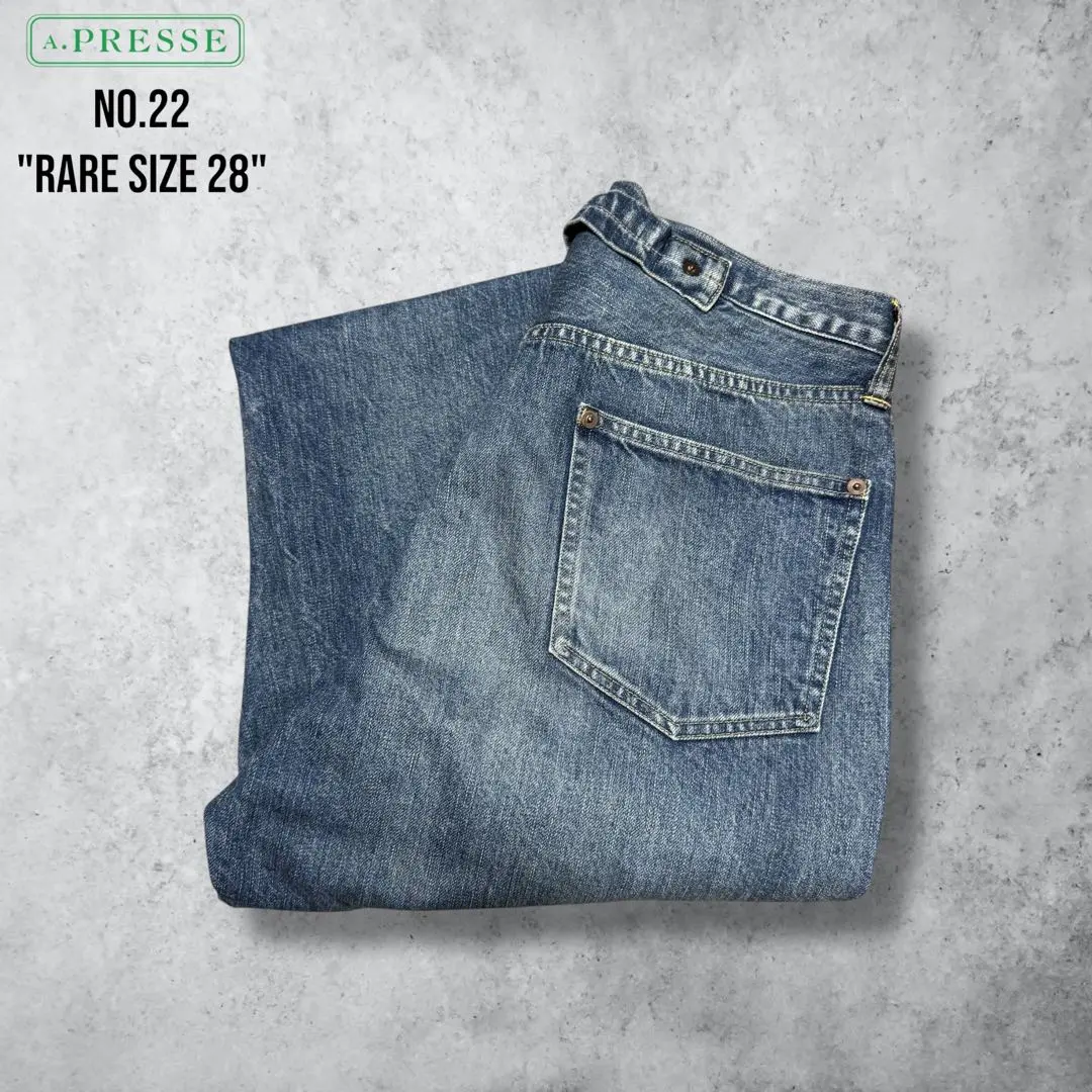 希少廃盤a.presse NO22 WashedWideDenim W28