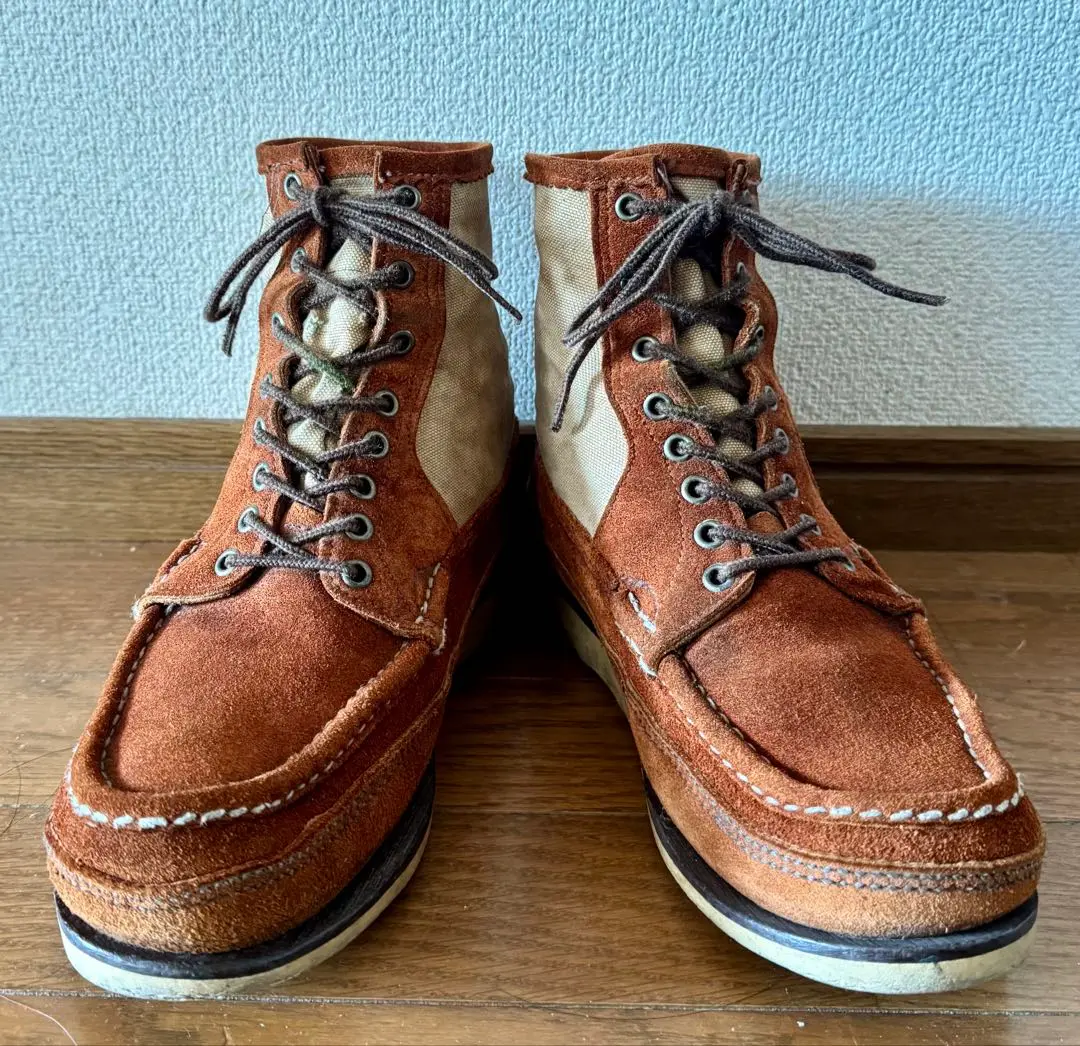 【未使用品】ラッセルモカシン ７(25cm) ライトブラウン ８ホール 未使用品】ラッセルモカシン 7(25cm) ライトブラウン 8ホール