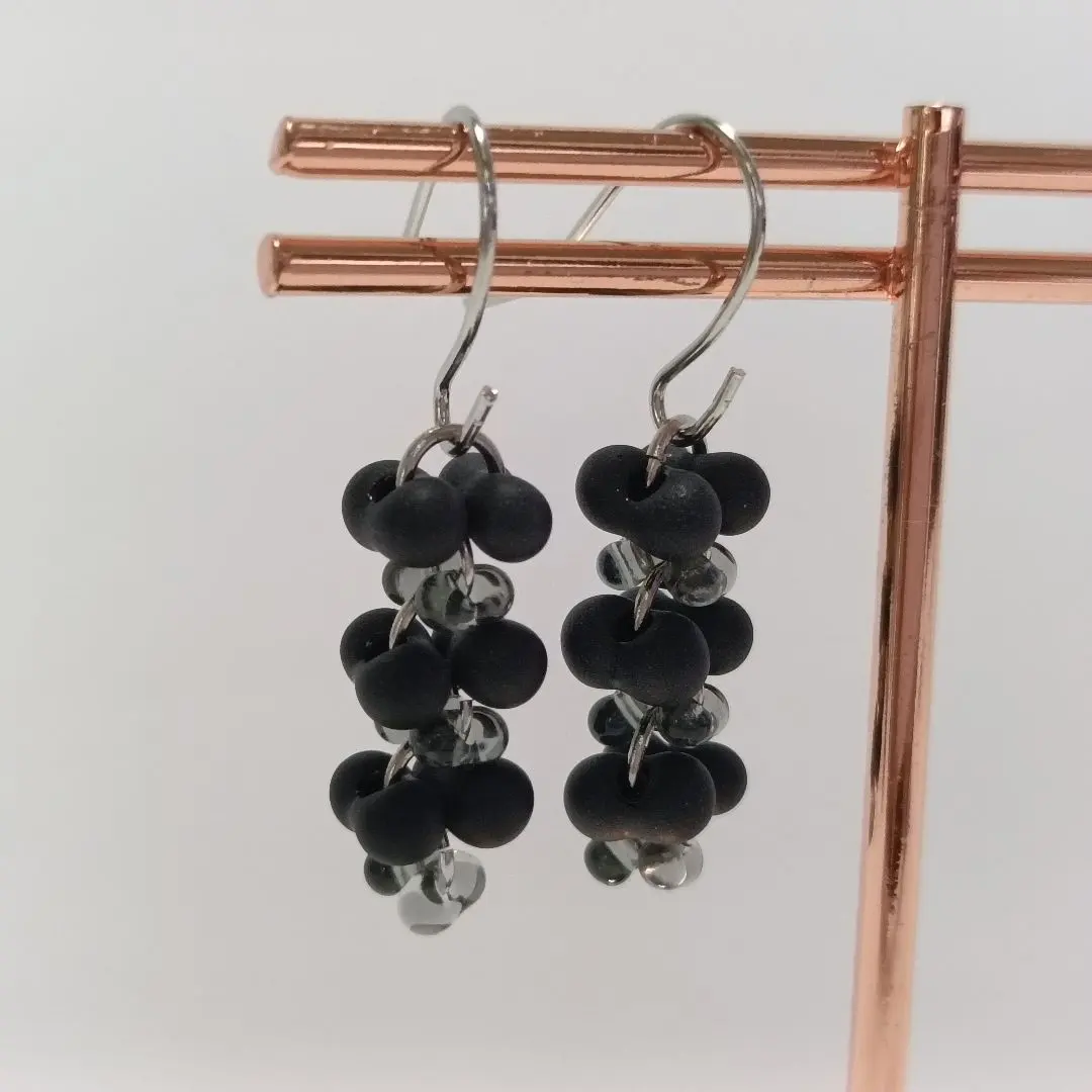 Thumbnail of Handmade Earrings with Czech Beads - Farfalle (No. 221)