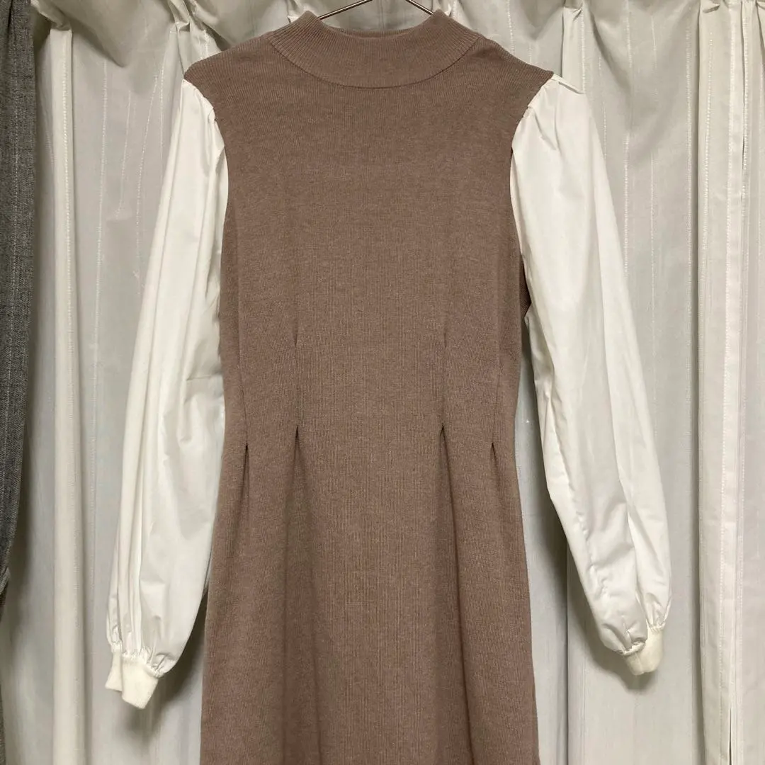 針織連衣裙 米色 Free's Mart 的縮圖