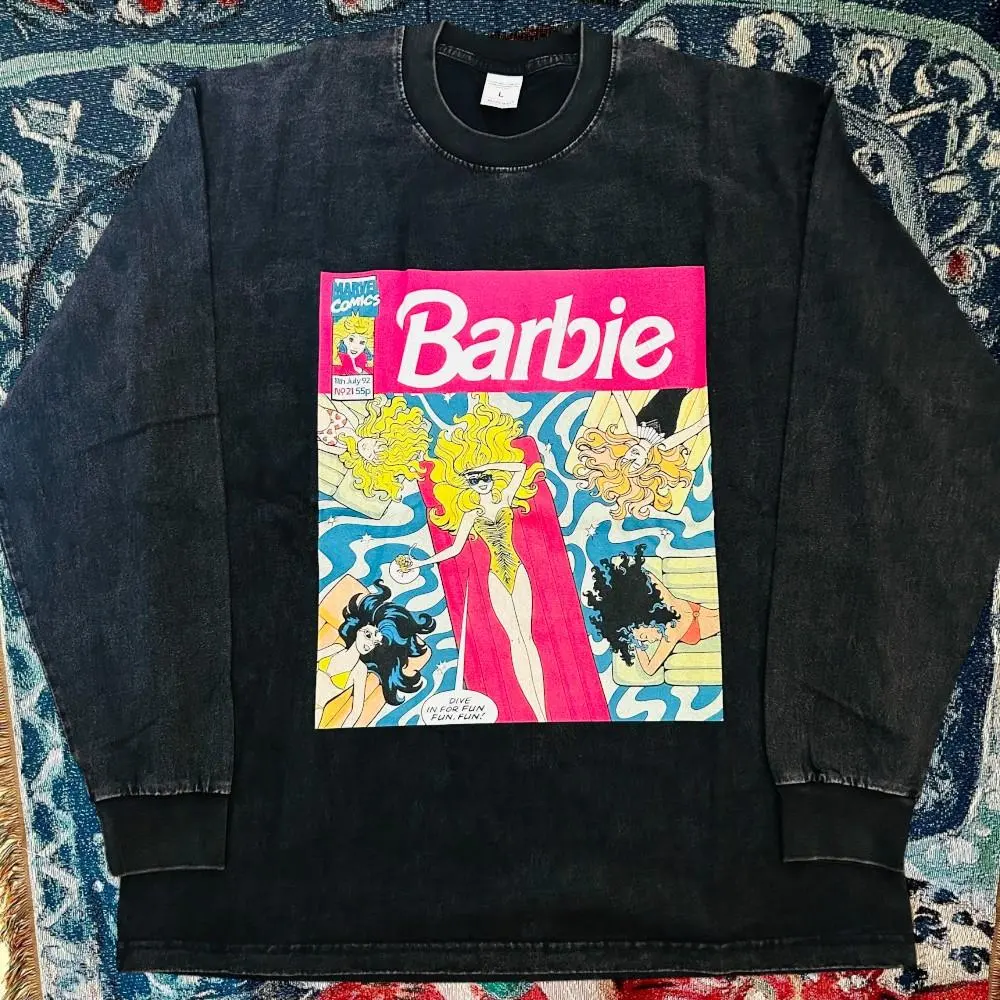 Thumbnail of Barbie Long Sleeve T-shirt Men's Vintage Reprint L XL Doll R66