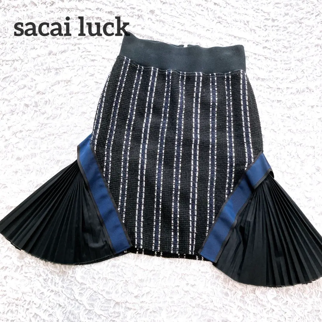 sacai luck サカイラック プリーツスカート ブルー 1 sacai luck サカイラック プリーツスカート ブルー 1 - メルカリ
