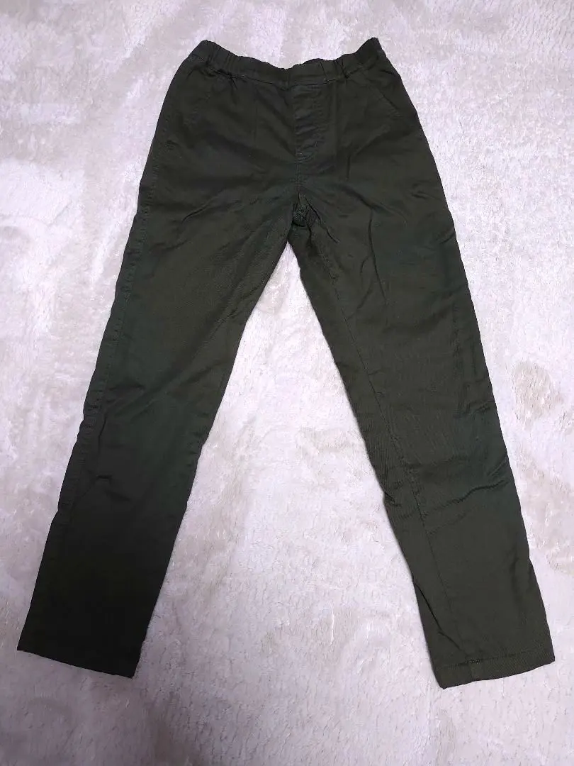 Thumbnail of Uniqlo Stretch Warm Easy Pants, Khaki, 140, Fleece-lined, Excellent Condition