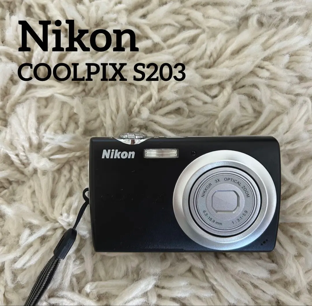 【極美品】Nikon COOLPIX S203 箱付き ニコン Nikon COOLPIX S203 ブラック コンデジ 箱あり - メルカリ