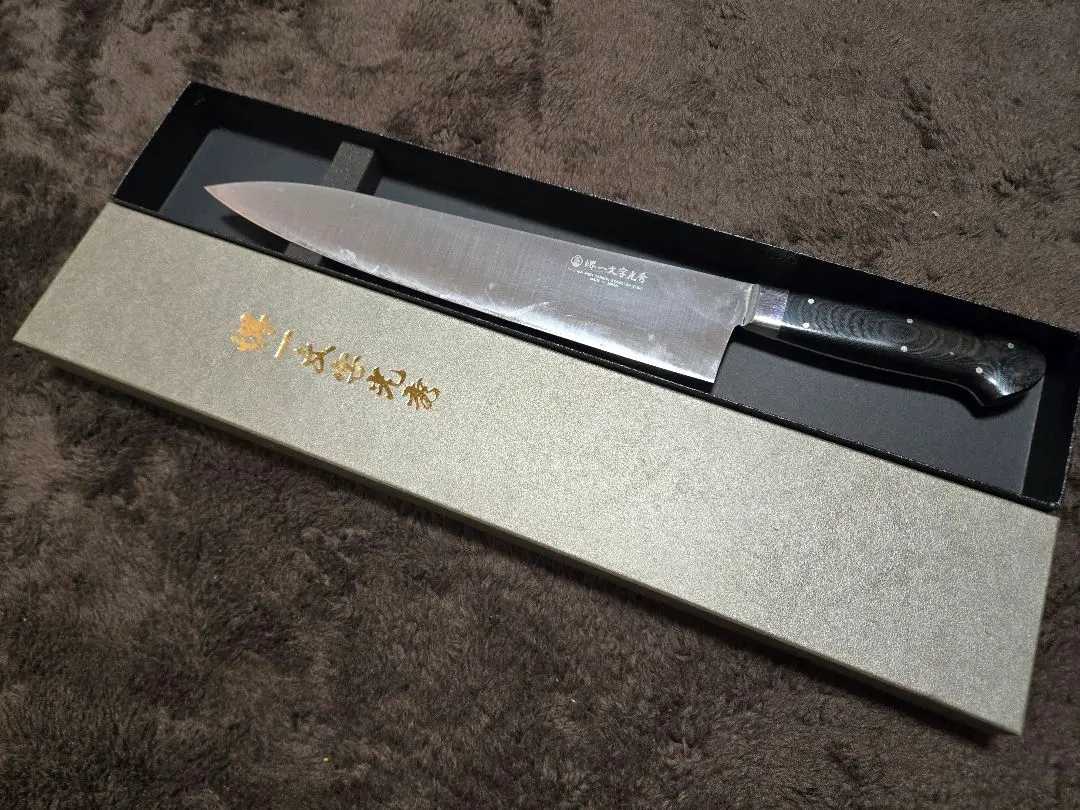 堺一文字光秀 牛刀 ディンプル加工 V10 1尺 中古 2025年最新】堺 一文字光秀 牛刀の人気アイテム - メルカリ