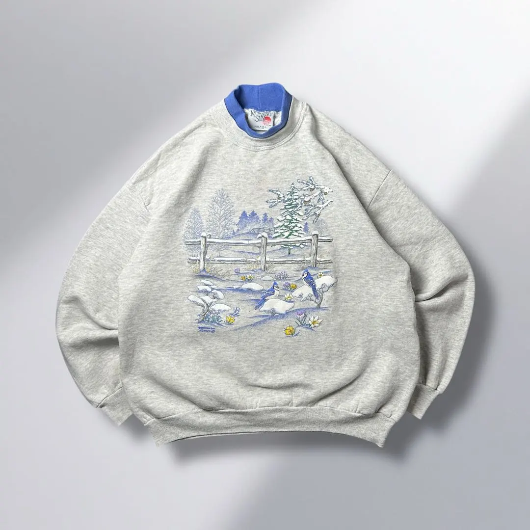 Thumbnail of 80s-90s USA-made print sweatshirt, XL, Jerzees, Winter Scene