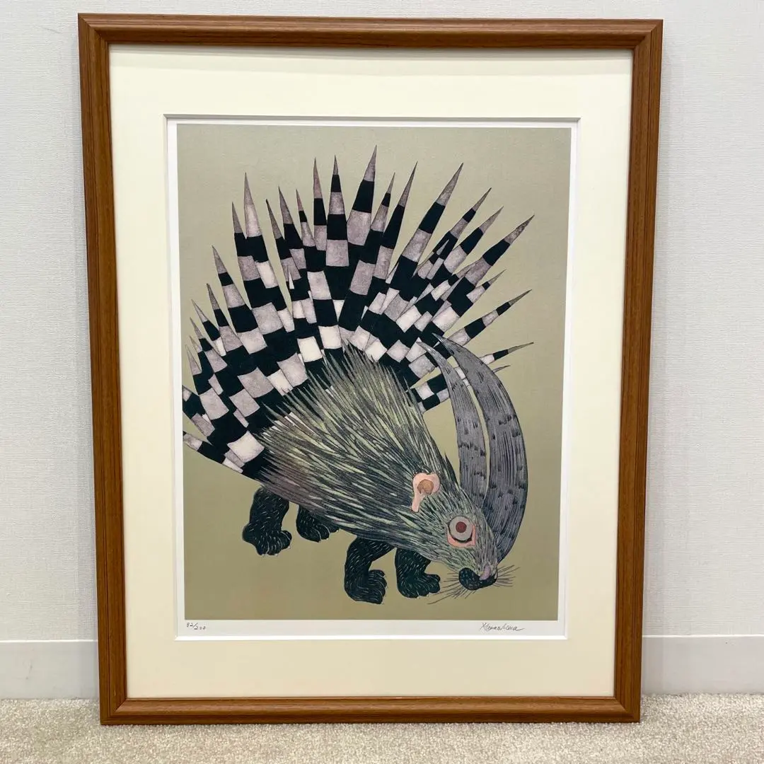 河嶋淳司／チャイルドライオン　複製画額装 河嶋淳司／チャイルドライオン 複製画額装 - メルカリ