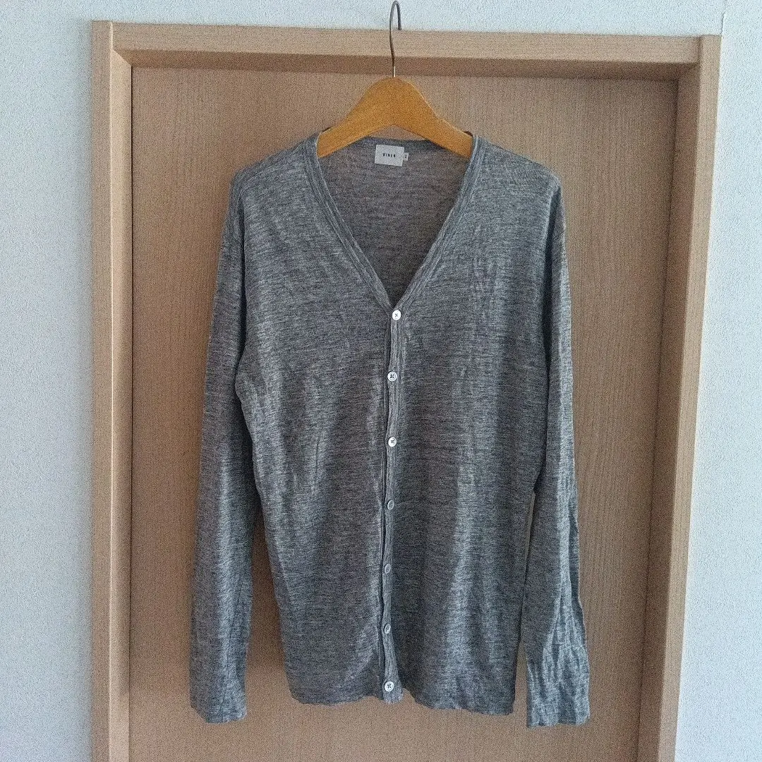 Thumbnail of RINEN TRIP Linen Cardigan, Heather Gray, Size 2