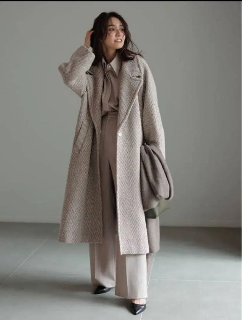 FRAY I.D 人字紋長款大衣 0 的縮圖