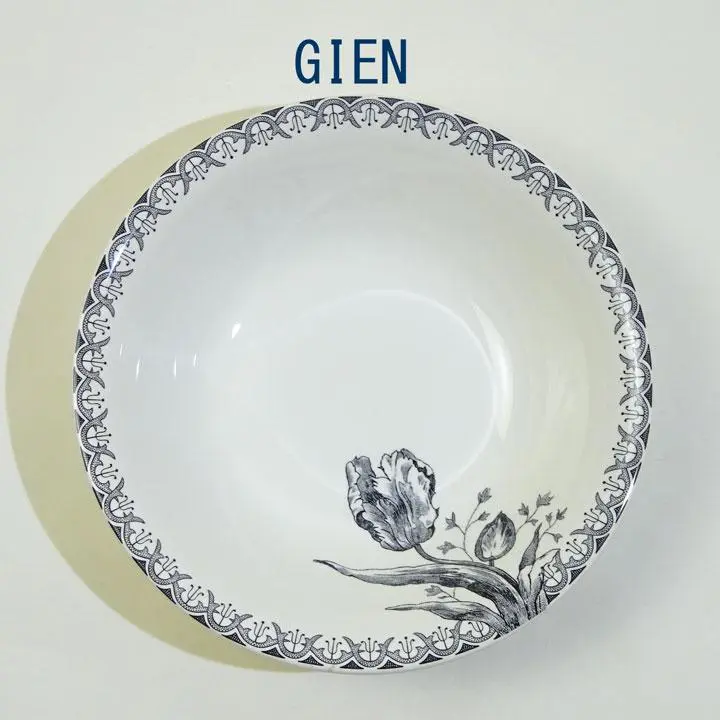 ーmー　Gien フランス　プレート 中深皿　チューリップ　藍色 no.4 深皿 チューリップ GIEN ジアン フランスアンティーク