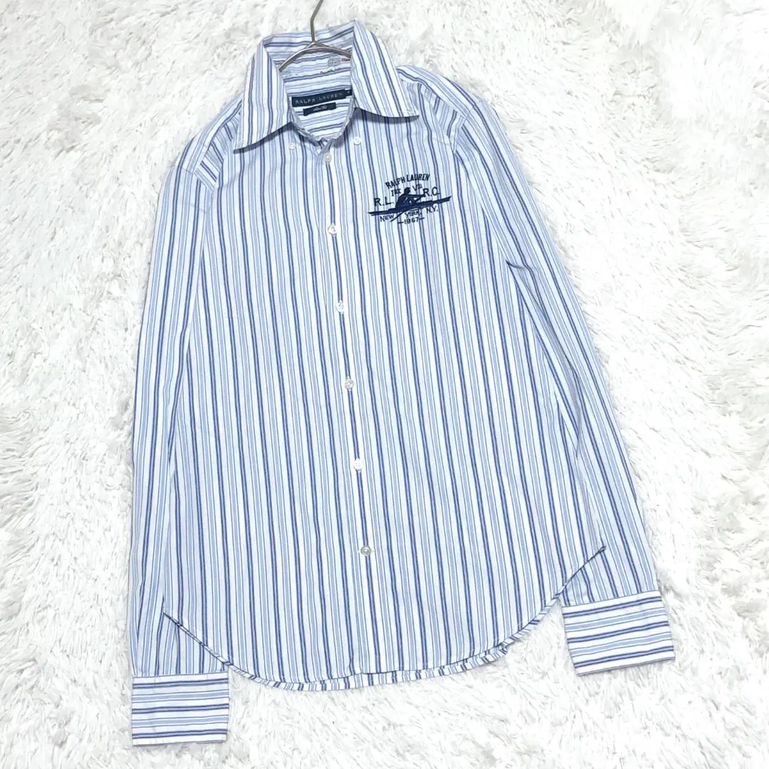 Thumbnail of Ralph Lauren Striped BD Long Sleeve Shirt Canoe Logo Embroidery Spring/Autumn i31