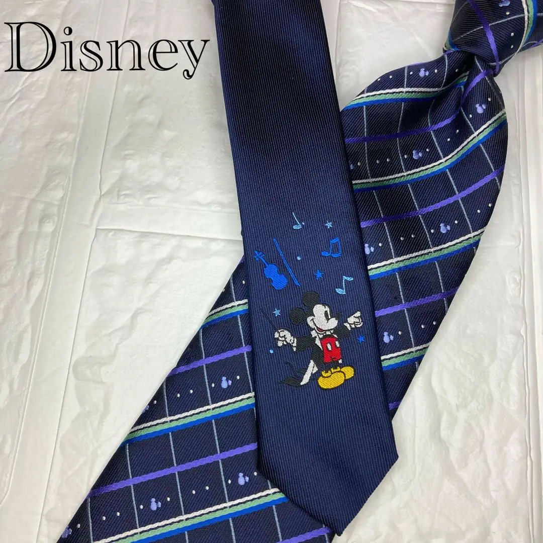 【新品未使用】 ディズニーリゾート 青 チェック ネクタイ 2025年最新】Disney カラー：ブルー系 ネクタイの人気アイテム