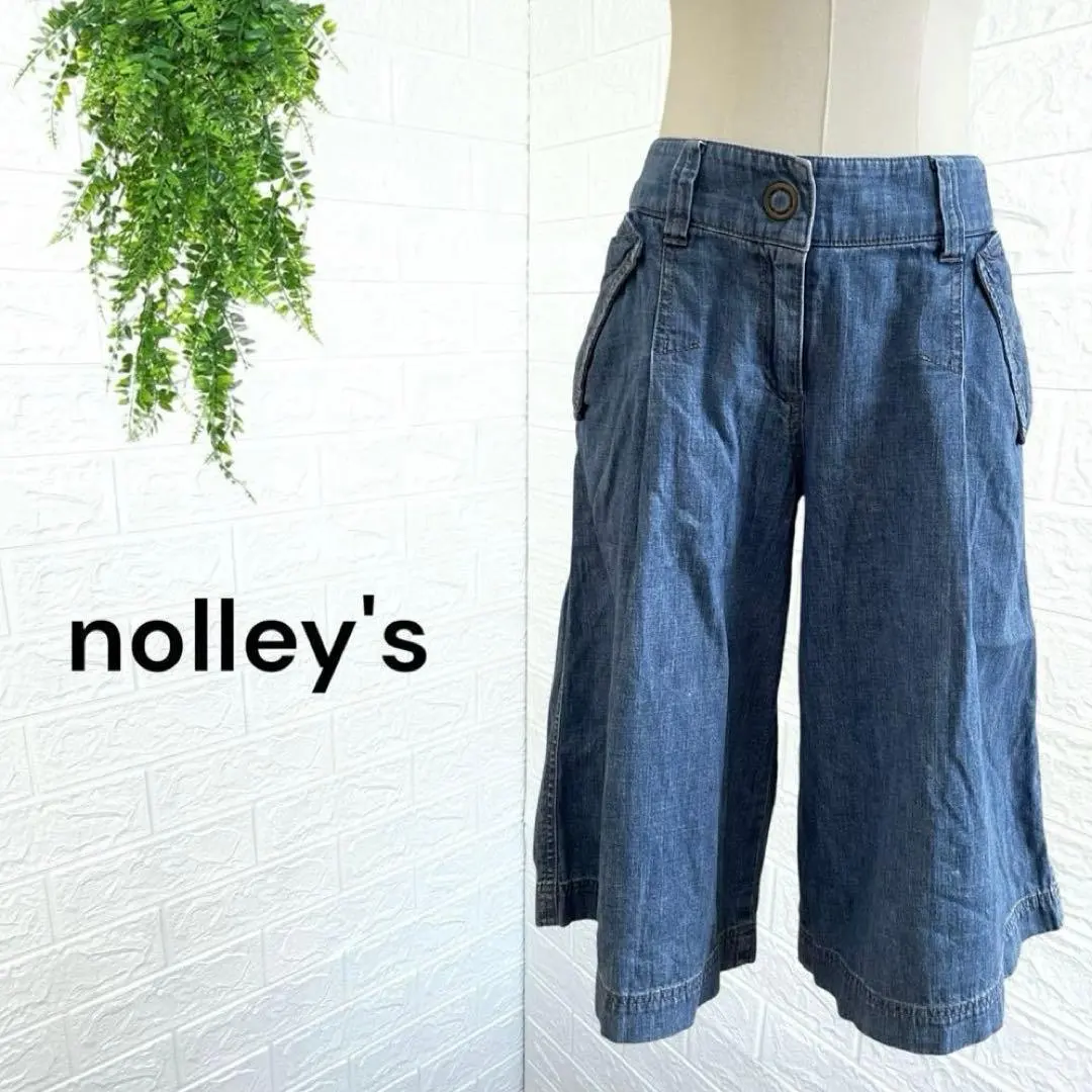 Thumbnail of 3055 【nolley's】 Denim Gaucho Half Pants Casual Wide M